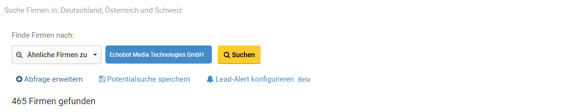 Ähnliche Firmen finden mit TARGET1 Ähnliche Firmen finden mit TARGET1
