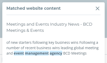 Farbliche Keywords