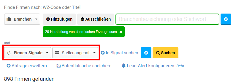 Signalsuche