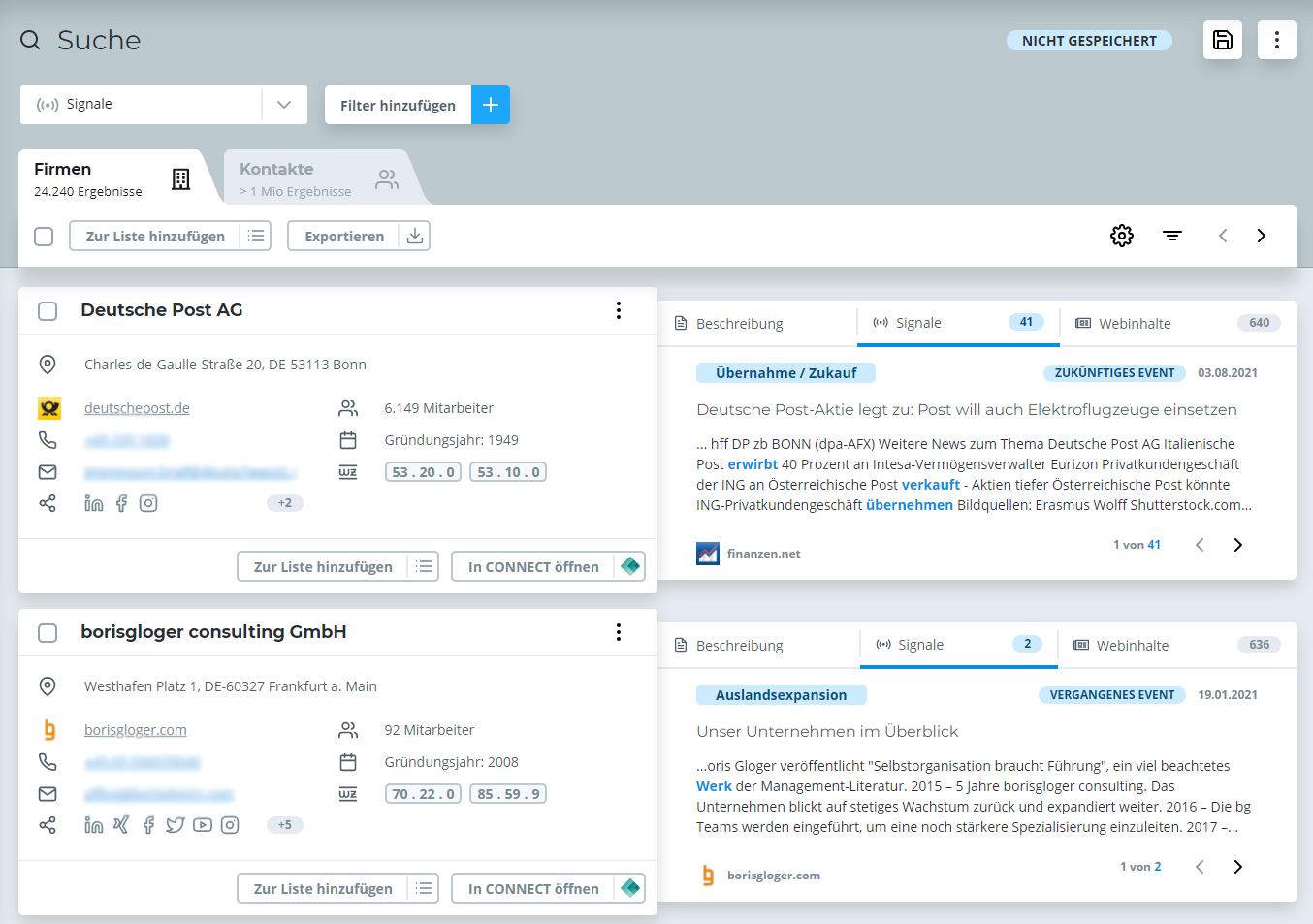 TARGET2.0 – Kachelansicht